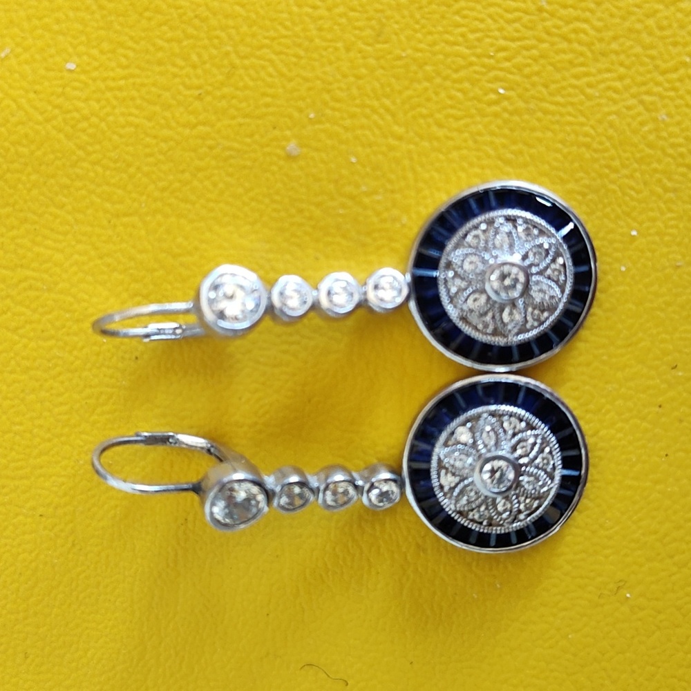 SAPPHIRE STERLING EARRINGS
